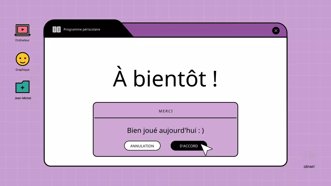 Leçons d'infographie dans des cadres de navigation colorés