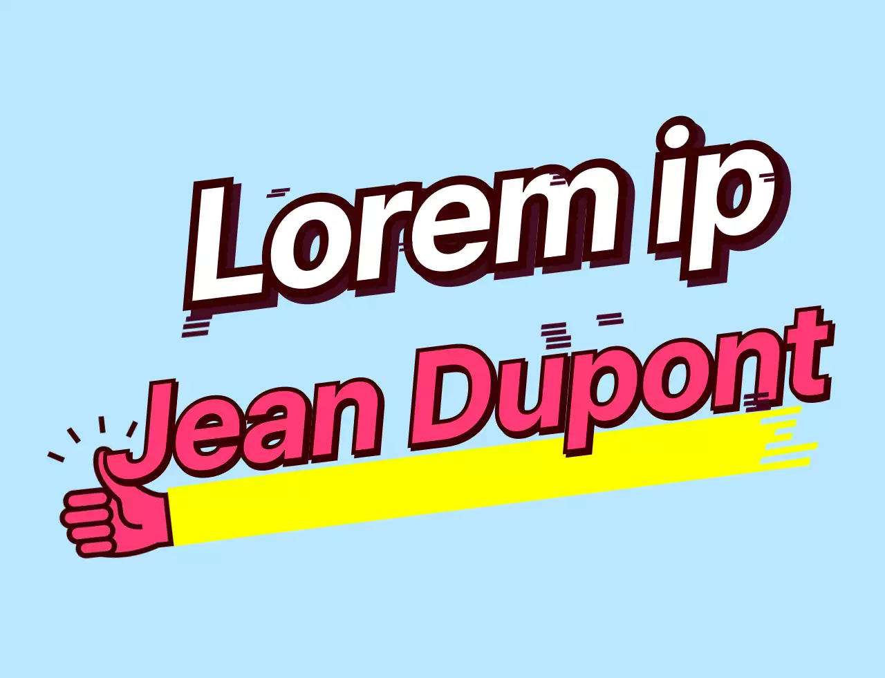 T-shirt de groupe scolaire avec texte incliné rose et jaune