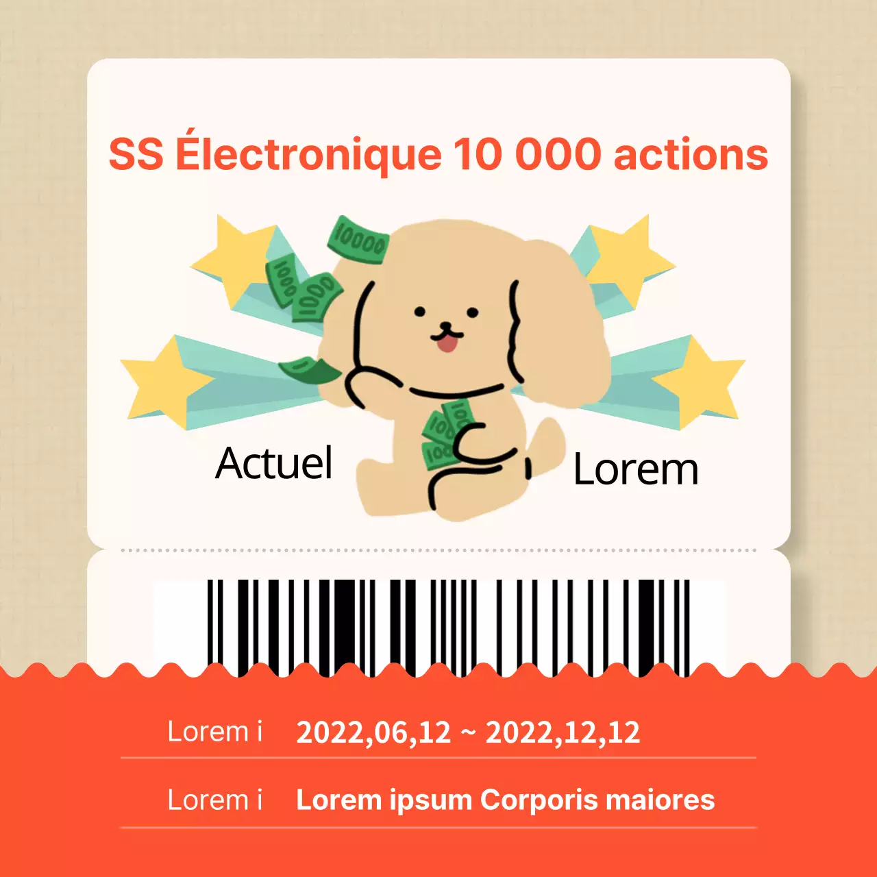 Coupons mignons sur les médias sociaux