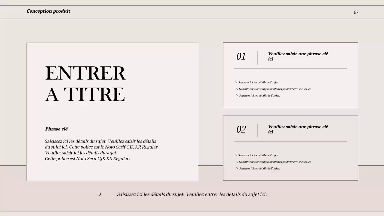 Portefeuille conceptuel aux lignes épurées en blanc cassé et noir