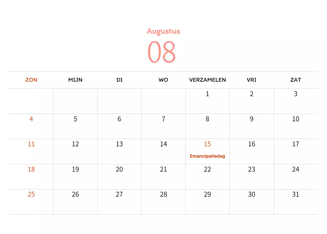 Stempelillustraties met een warm concept