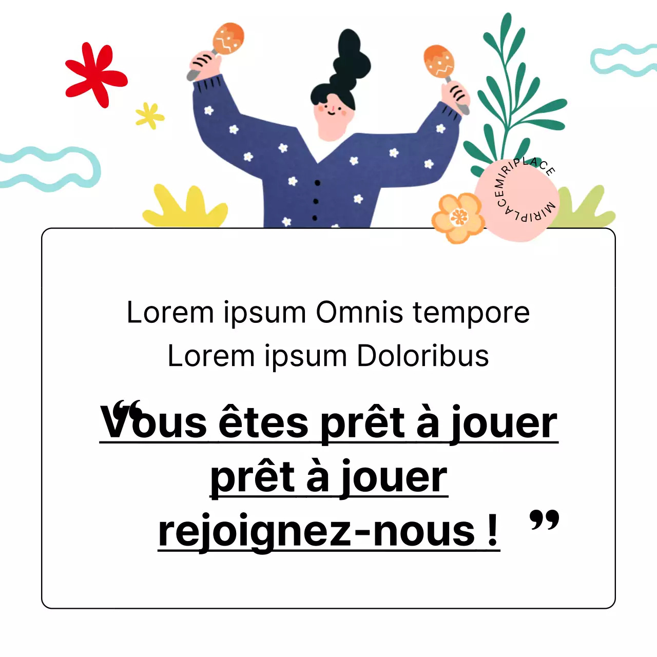 Illustrations simples et mignonnes en blanc et noir Expositions Spectacles Complexes Installations Information Guide du brouillard