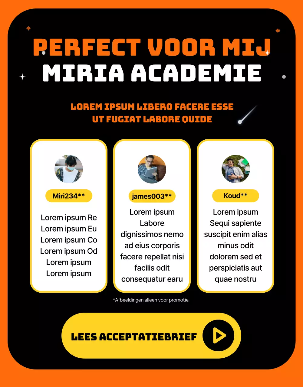 Een ruimteconcept met oranje accenten Introduceert een unieke en leuke overdrachtschool