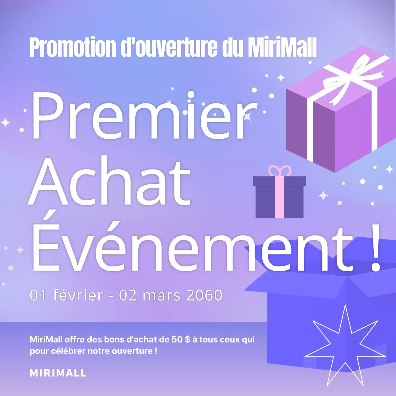Une manifestation d'encouragement pleine de cadeaux violets