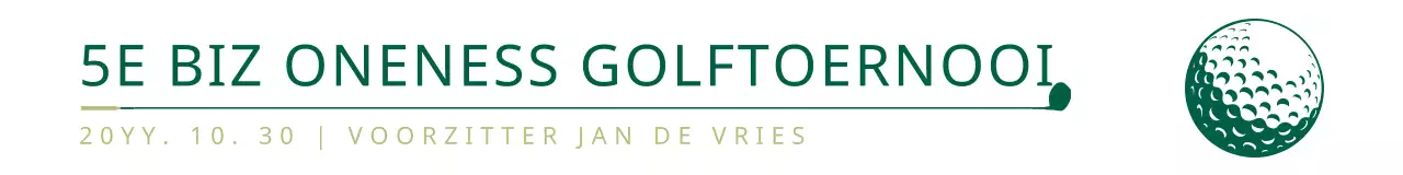 Eenvoudige tekst combinatie layout stijl in zwart en grijs voor een golftoernooi viering