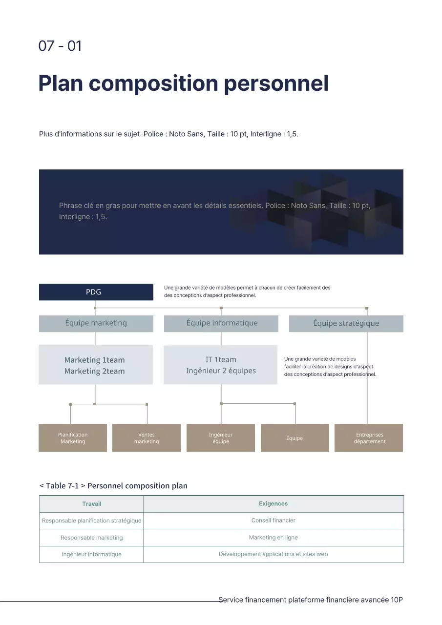 Bleu marine Simple Business Corporate Finance P2P Business Plan