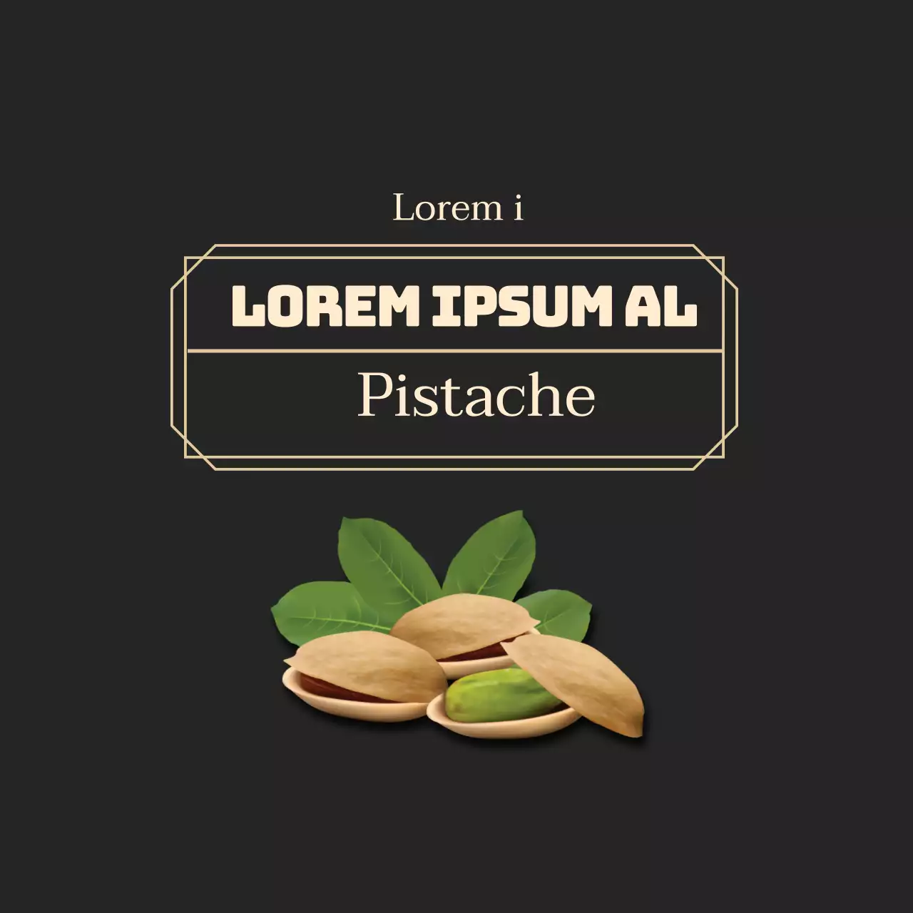 Zwart Keurig Frame Pistache Noten