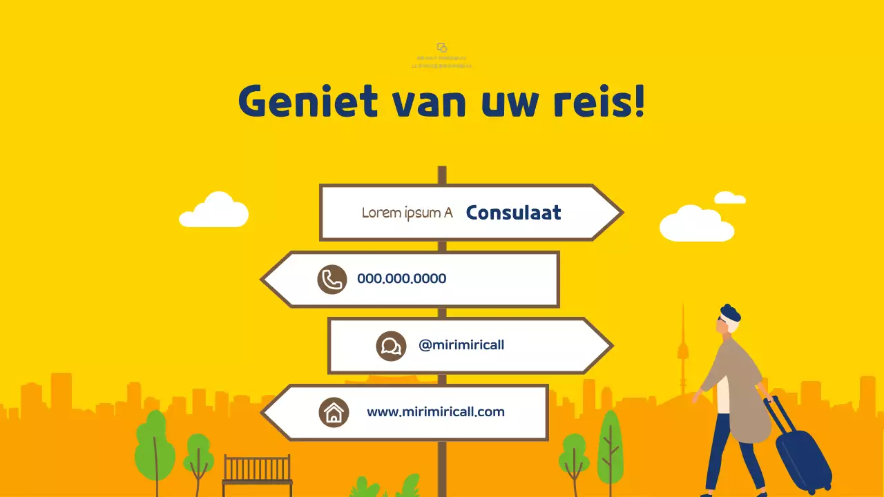 Geel en blauw geïllustreerde reisgids voor Zuid-Korea