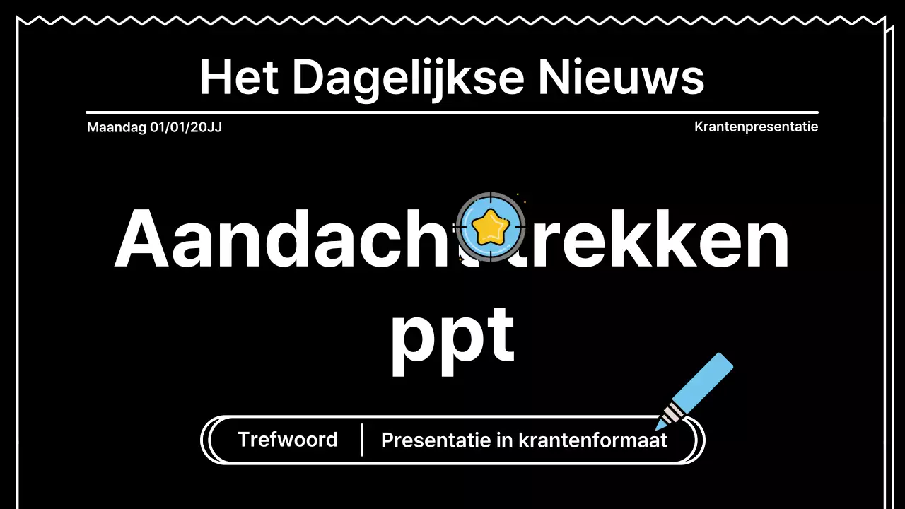 Aandachttrekkende presentatie met vette lijnen in een krantenconcept op een zwarte achtergrond