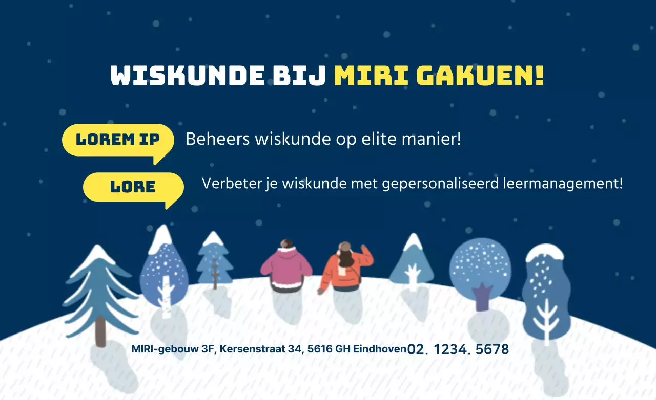 Promoot je school met winterillustraties