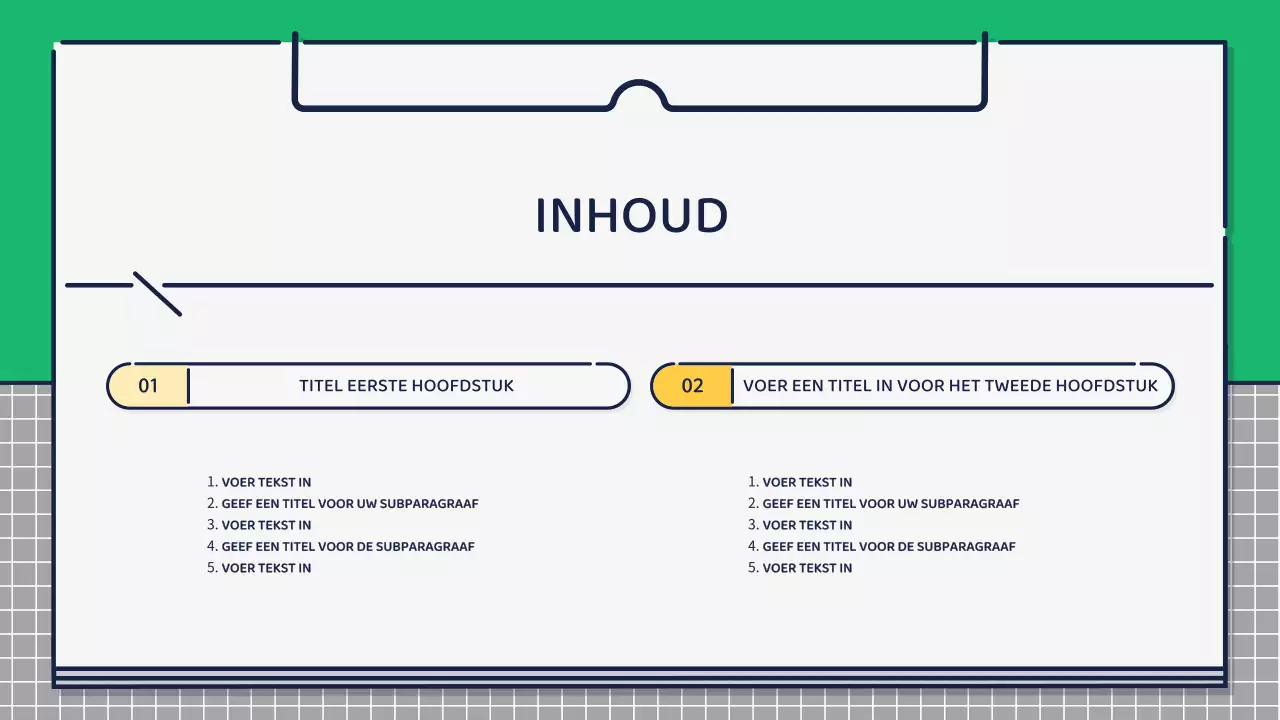 Presentatie over het ontwerpen van schattige basispictogrammen in groen en geel
