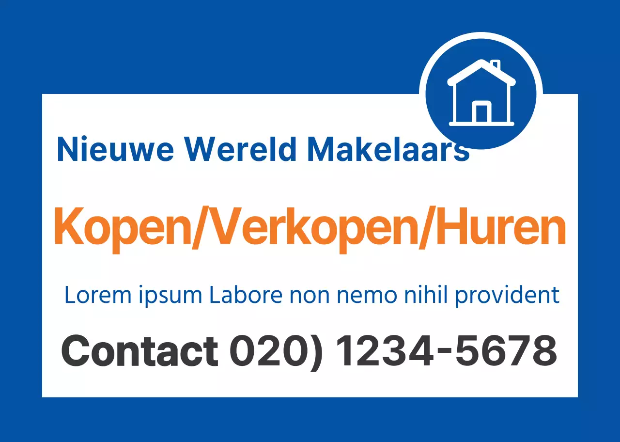 Promoot je woning in blauw, schoon en leesbaar