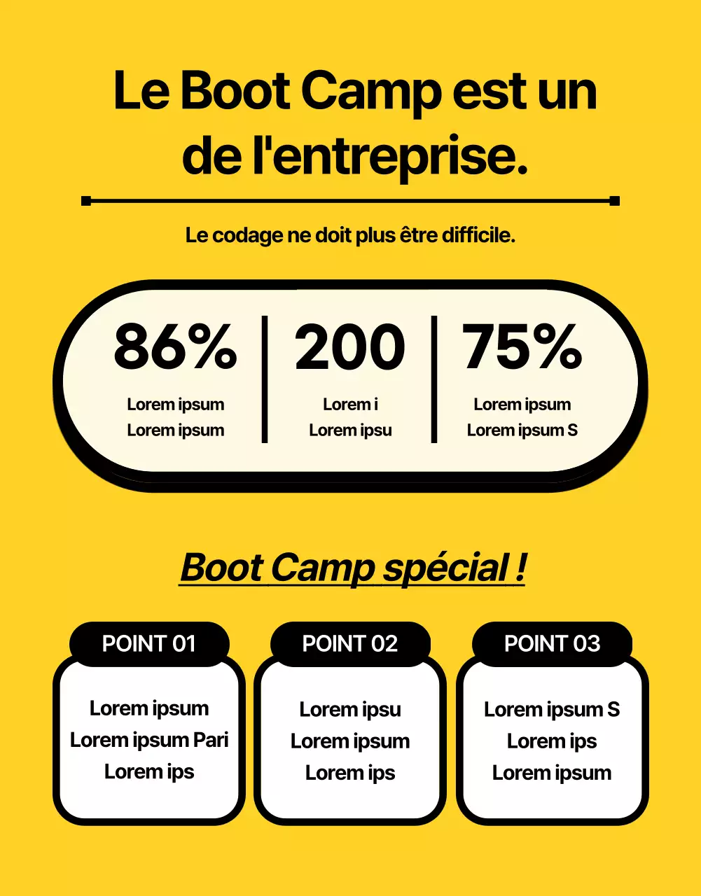 Éducation au codage mignonne et amusante en noir et jaune (plus)