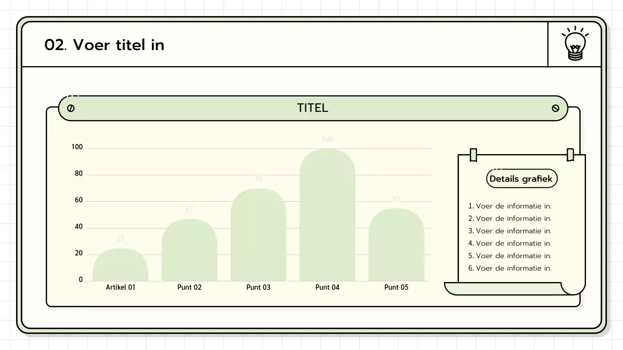 Een basispresentatieset in geel, limoengroen en blauw