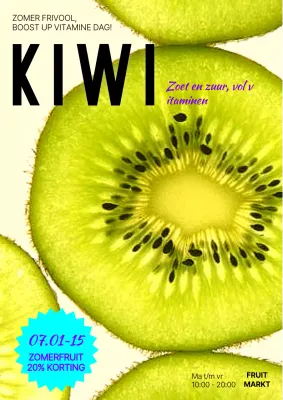 Over de groene en verfrissende zomerfruitverkoop