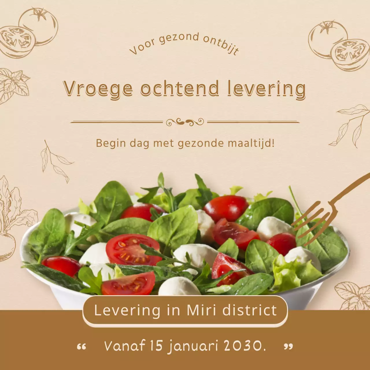 Bruine en beige salade in de vroege ochtend