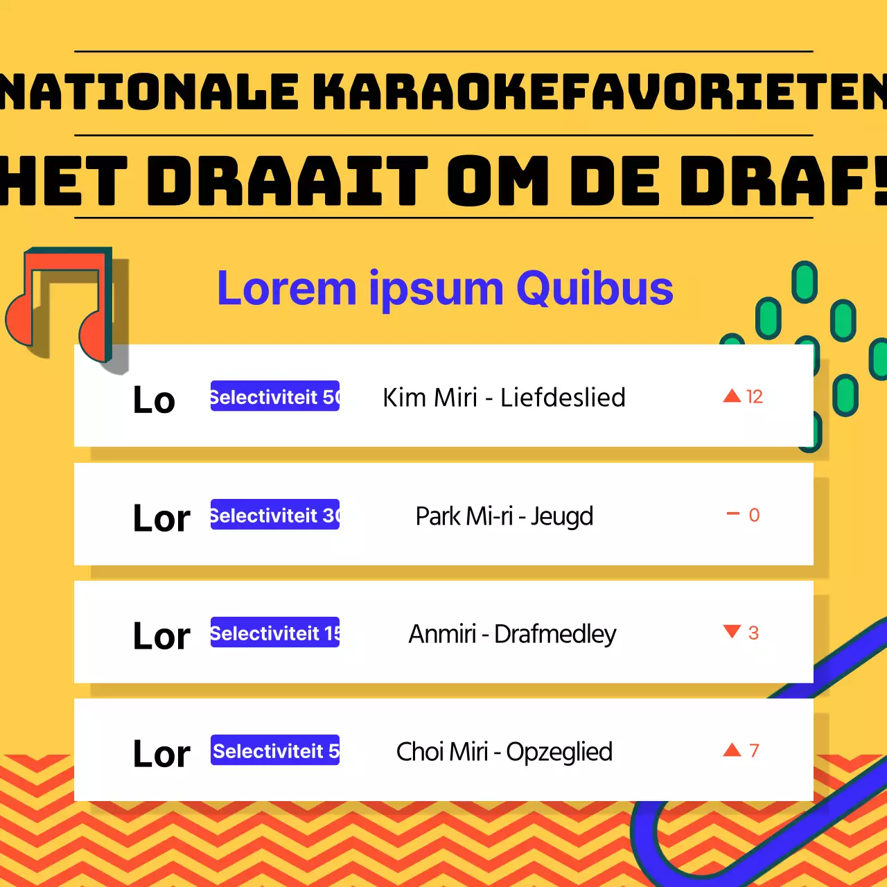 Maak kennis met de nieuwe oranje, retro, emotionele karaoke tune
