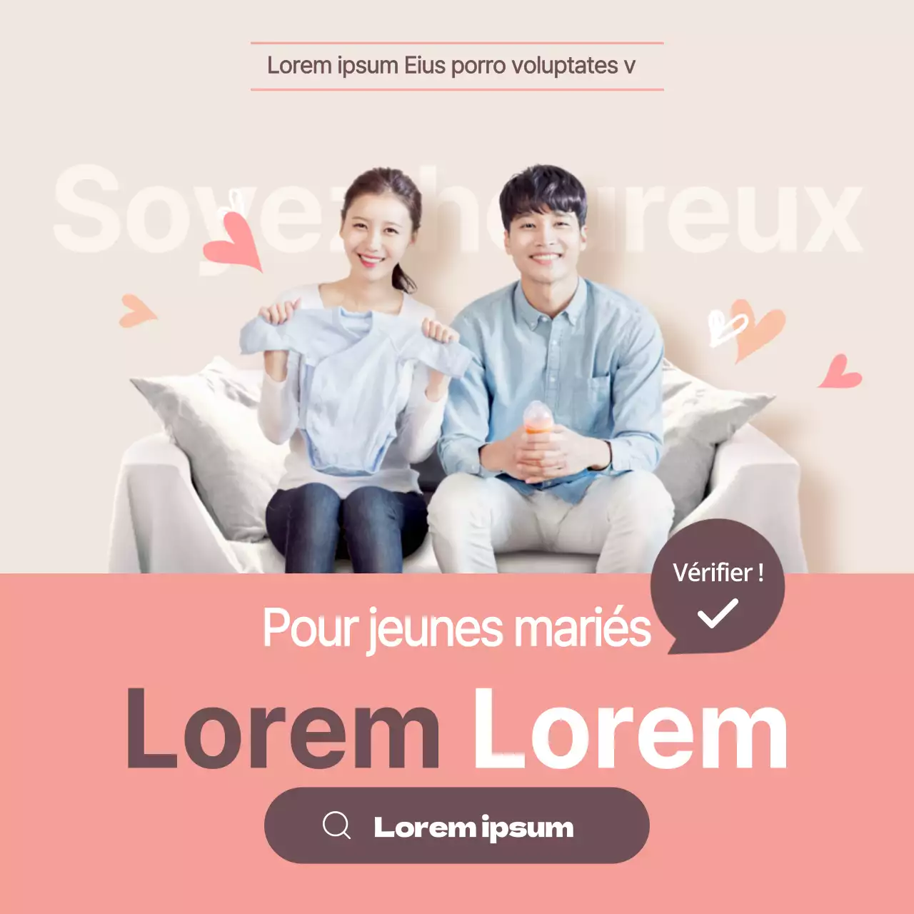 Image de la location d'une maison rose pour jeunes mariés