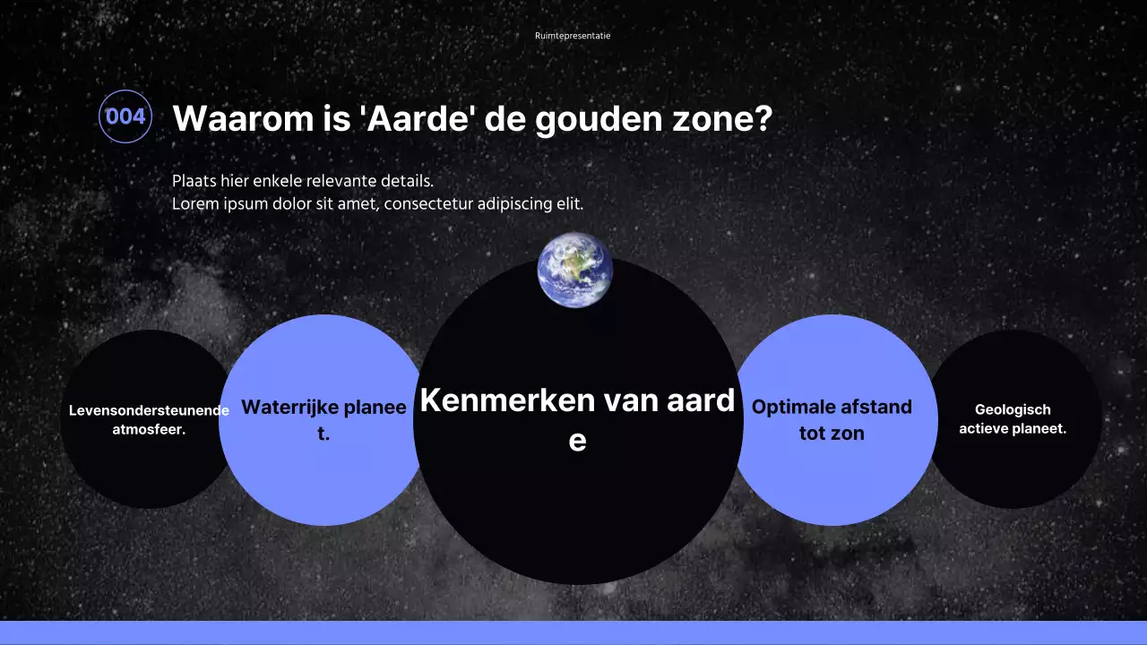 Introductie van een emotioneel schoon universum in zwart en paars