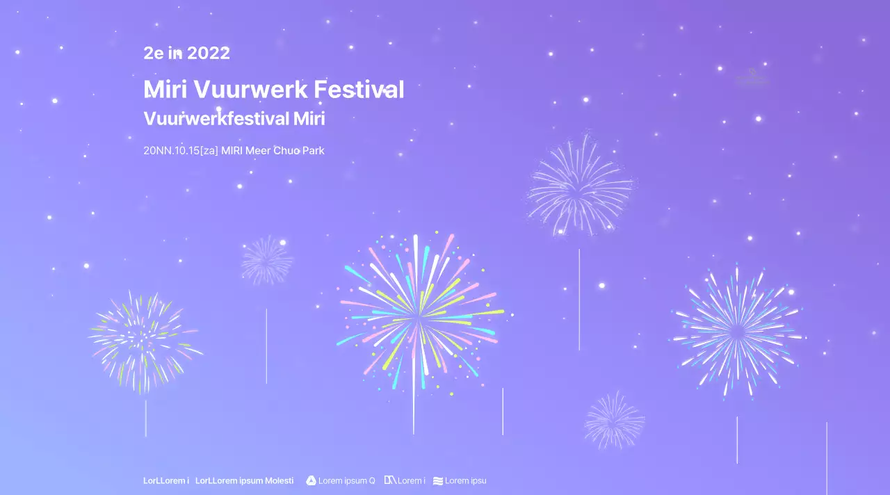 Gradiëntachtergronden en sterontwerpen voor vuurwerkshows