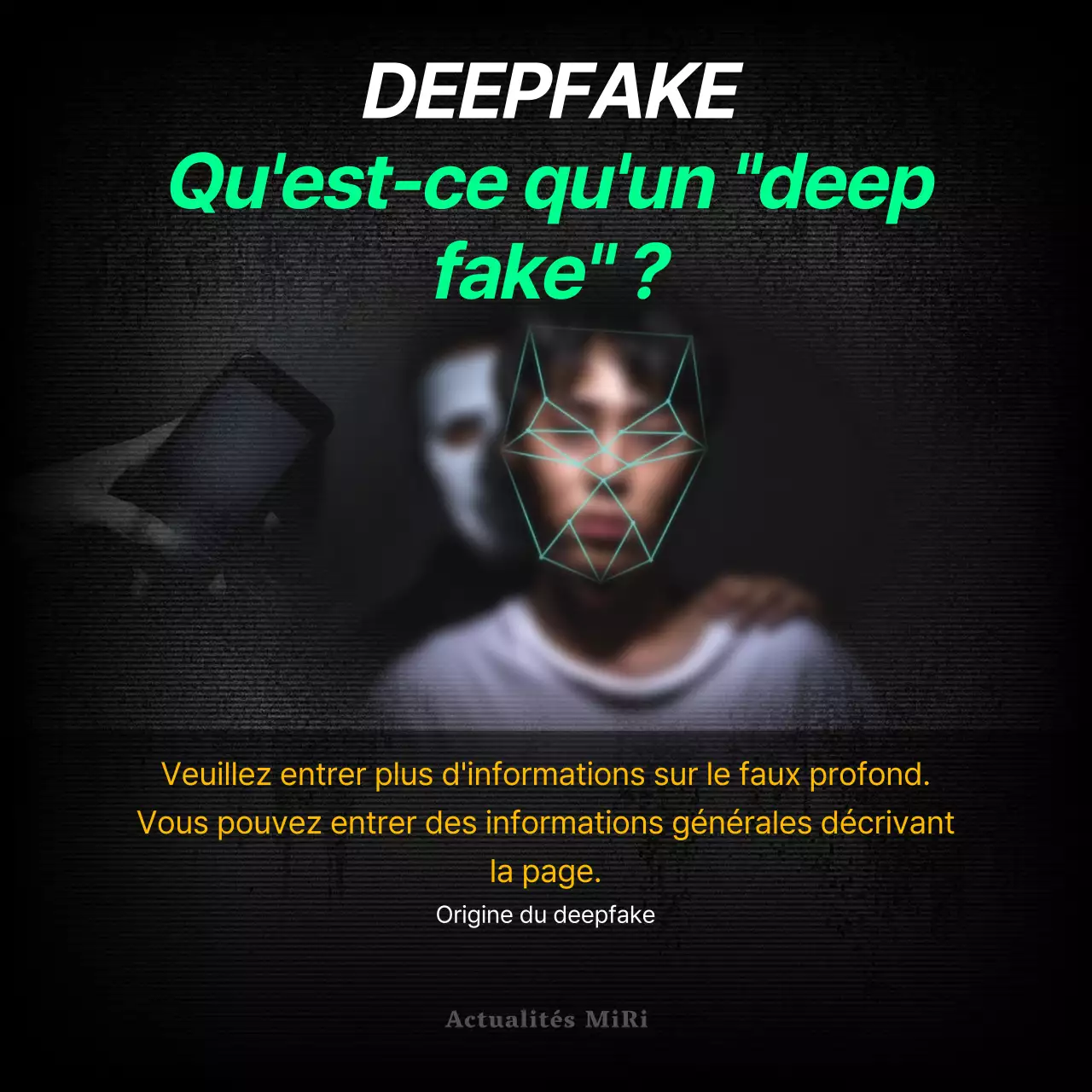 Le crime de deepfake en noir et blanc CardNews
