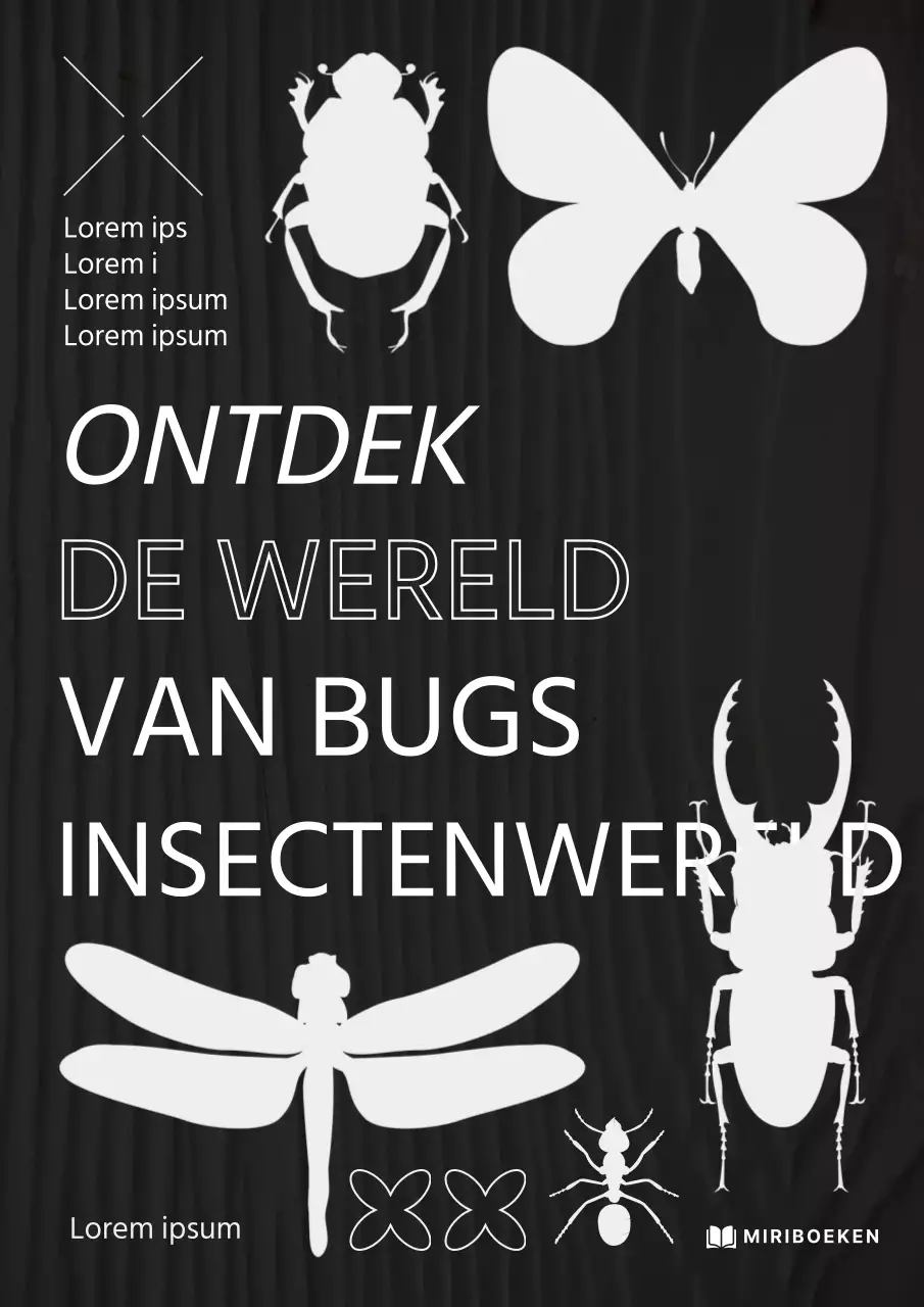 Gewaagde cover met zwart insectensilhouet