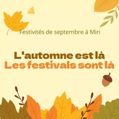 Promouvoir les événements naturels d'automne sur fond jaune