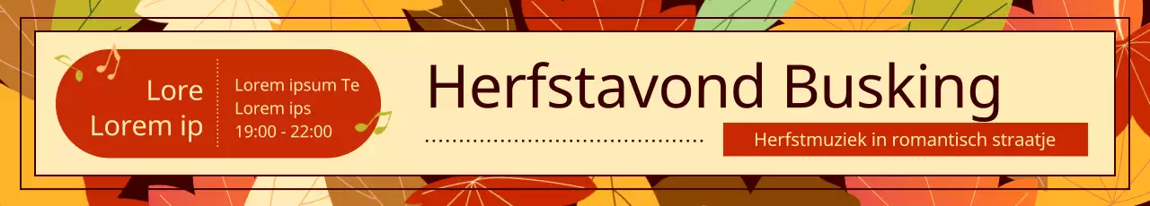 Promoot een herfstachtig, lommerrijk busking-evenement