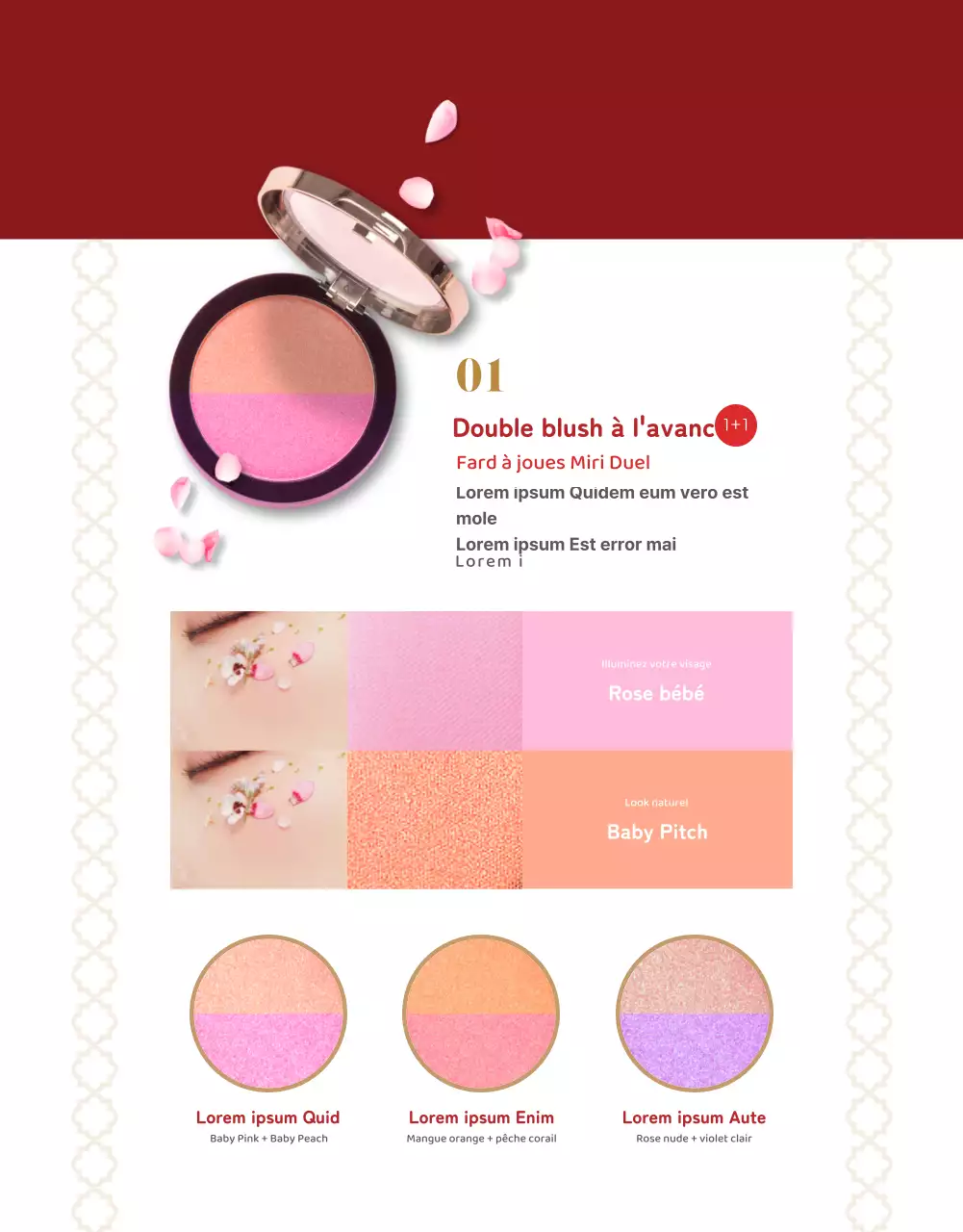 Événement de Noël où l'on achète un produit pour en obtenir un gratuitement, avec un fond rouge et des décorations de sapin.