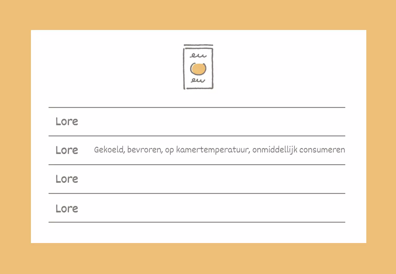 geel icoon eenvoudige houdbaarheidsdatum voedsel