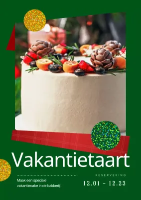 Reserveer een groene en rode vakantietaart