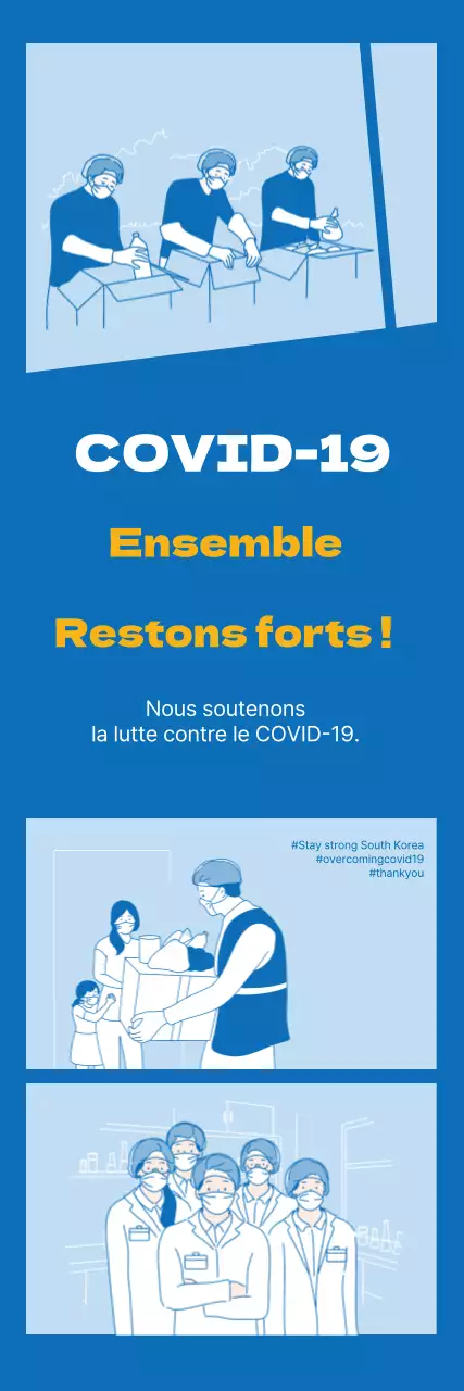 Illustration bleue propre corona cheer vaccin