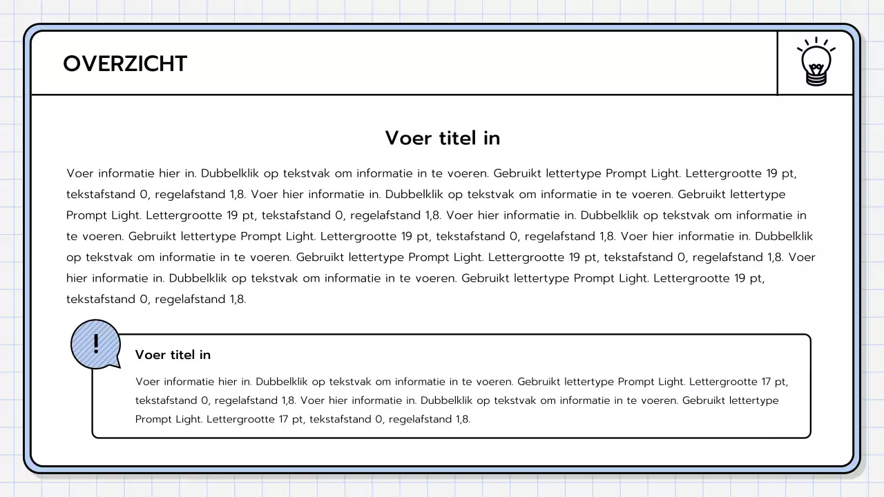 Een basispresentatieset in geel, limoengroen en blauw