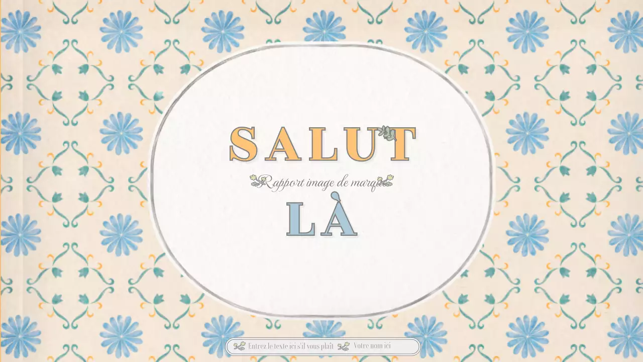 Mise en page conceptuelle émotionnelle de base avec un motif de papier peint vintage en beige et bleu clair