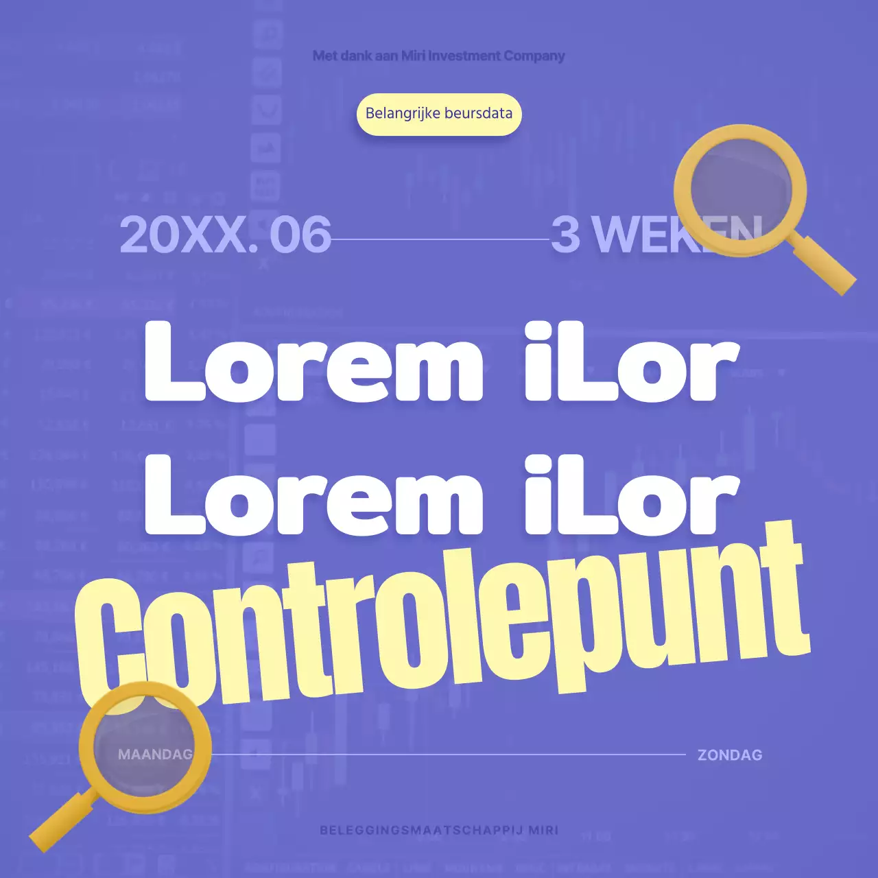 Schone en leuke voorraadtikker met voorraadgrafiek op de achtergrond