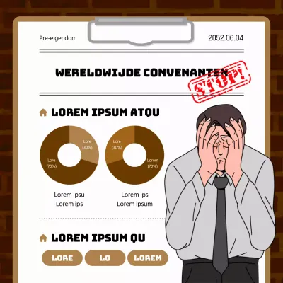 Bruin en grijs dossier concept charteroplichting informatie