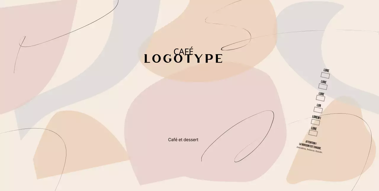 Motif de formes modernes beige