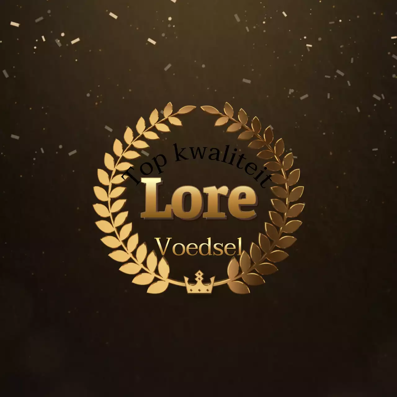 Een luxe concept voedselcertificaat met een gouden laurierrand