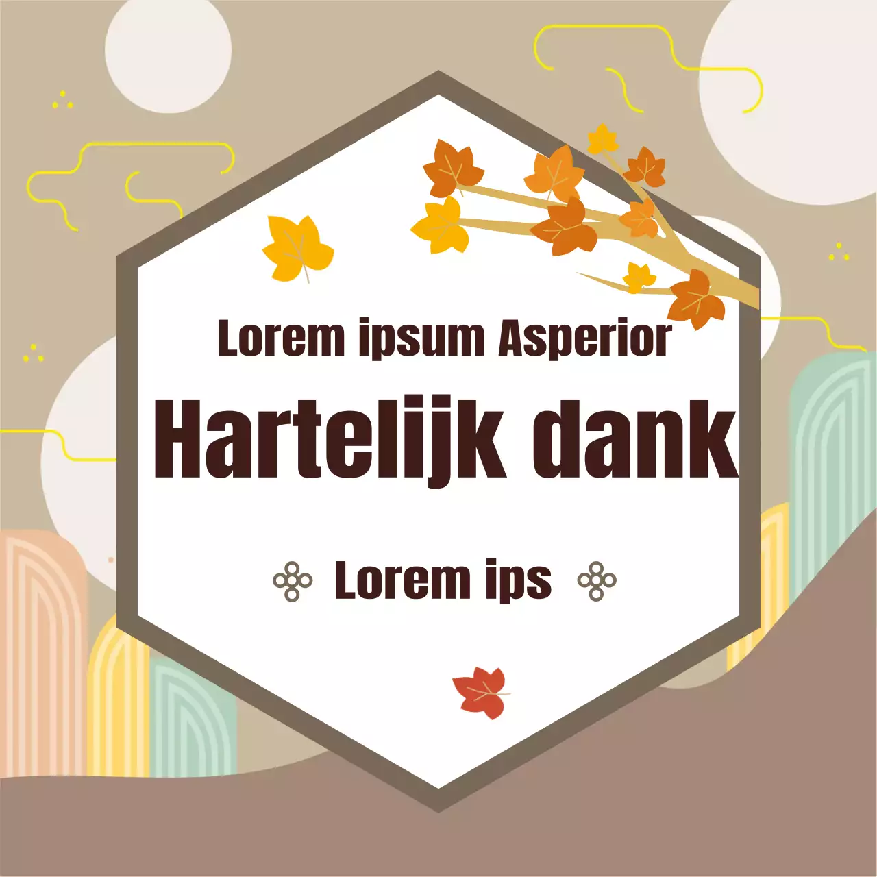 Beige Traditionele Esdoorn Obon Groeten