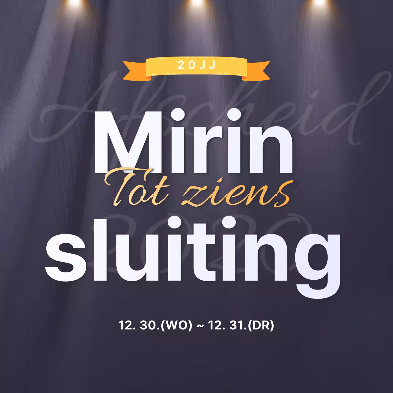 Sluitingsceremonie Mirin