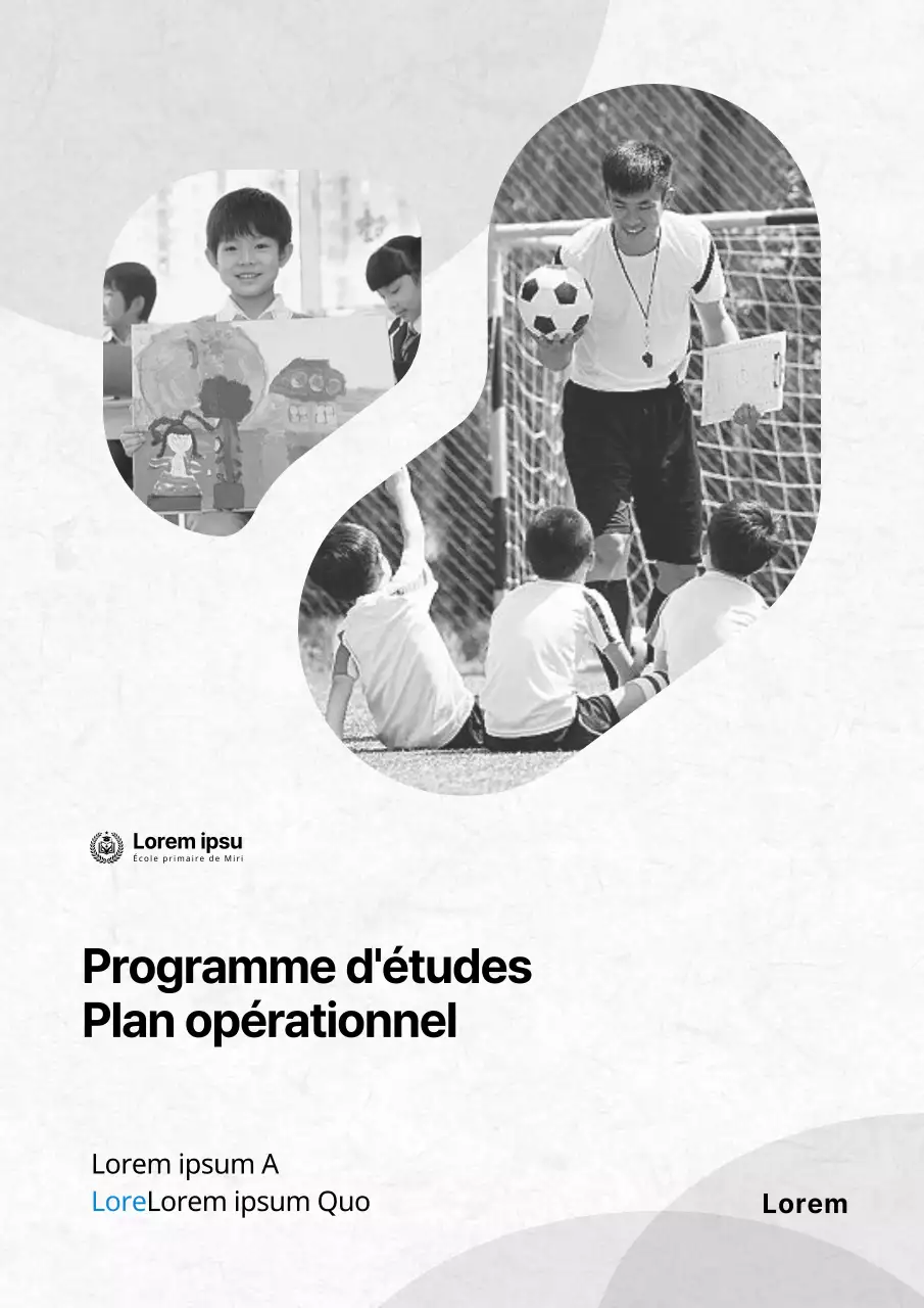 Un rapport pour les écoles avec un concept de photographie en noir et blanc