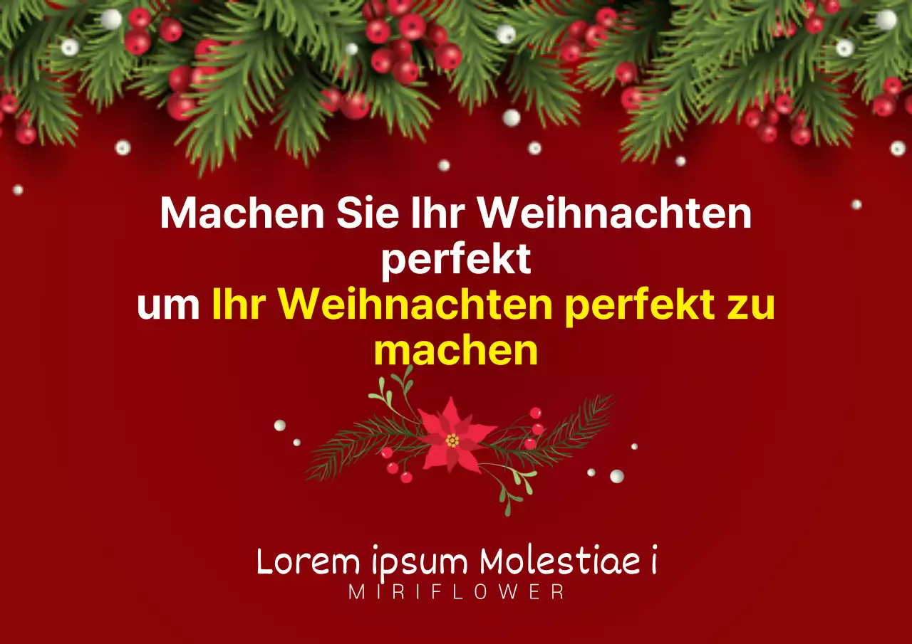 Roter Kranz Florist Weihnachten Landschaft Poster