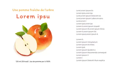 Autocollants rouges pour jus de pomme à l'aquarelle