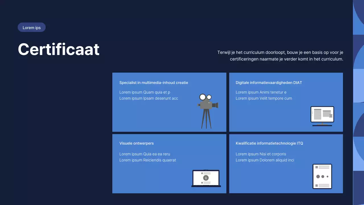 Een eenvoudige blauwe en lichtblauwe sollicitatiebrief voor een mentorafdeling