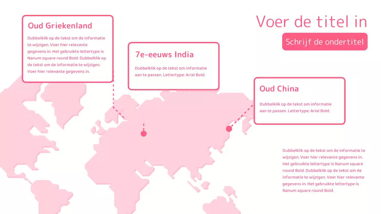 Roze Presentatie van strakke geometrische vormen
