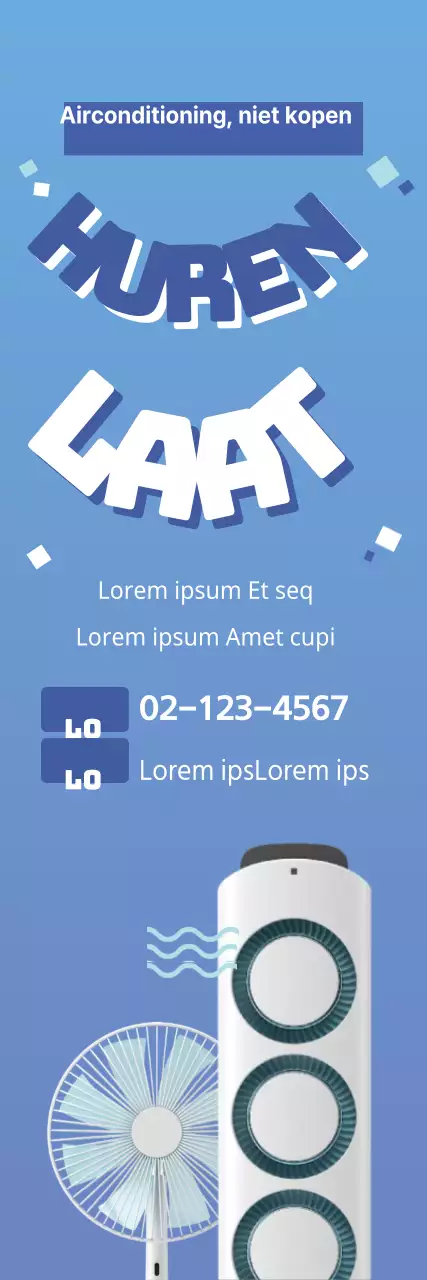 Laten we een airconditioner huren