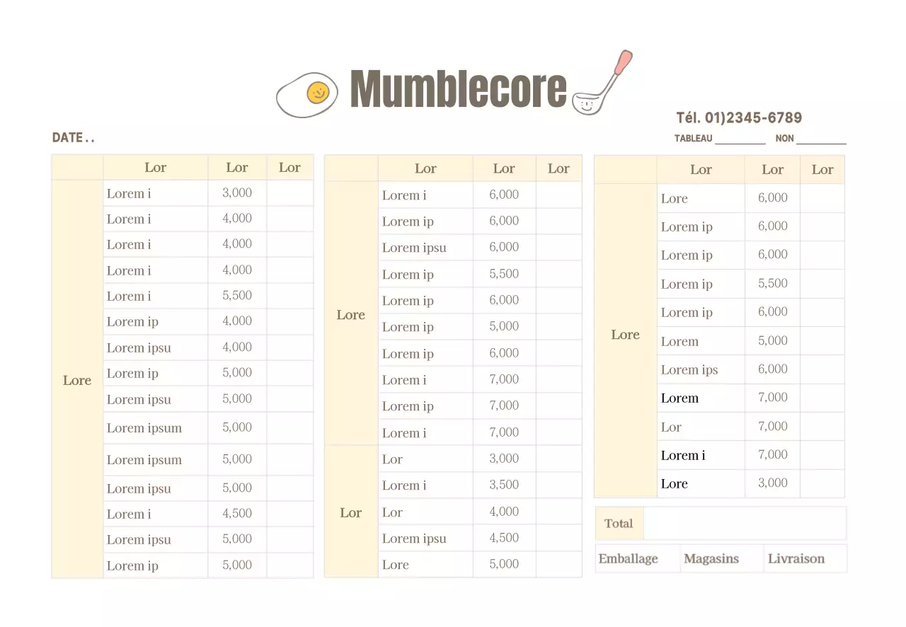 Commandes de restaurants