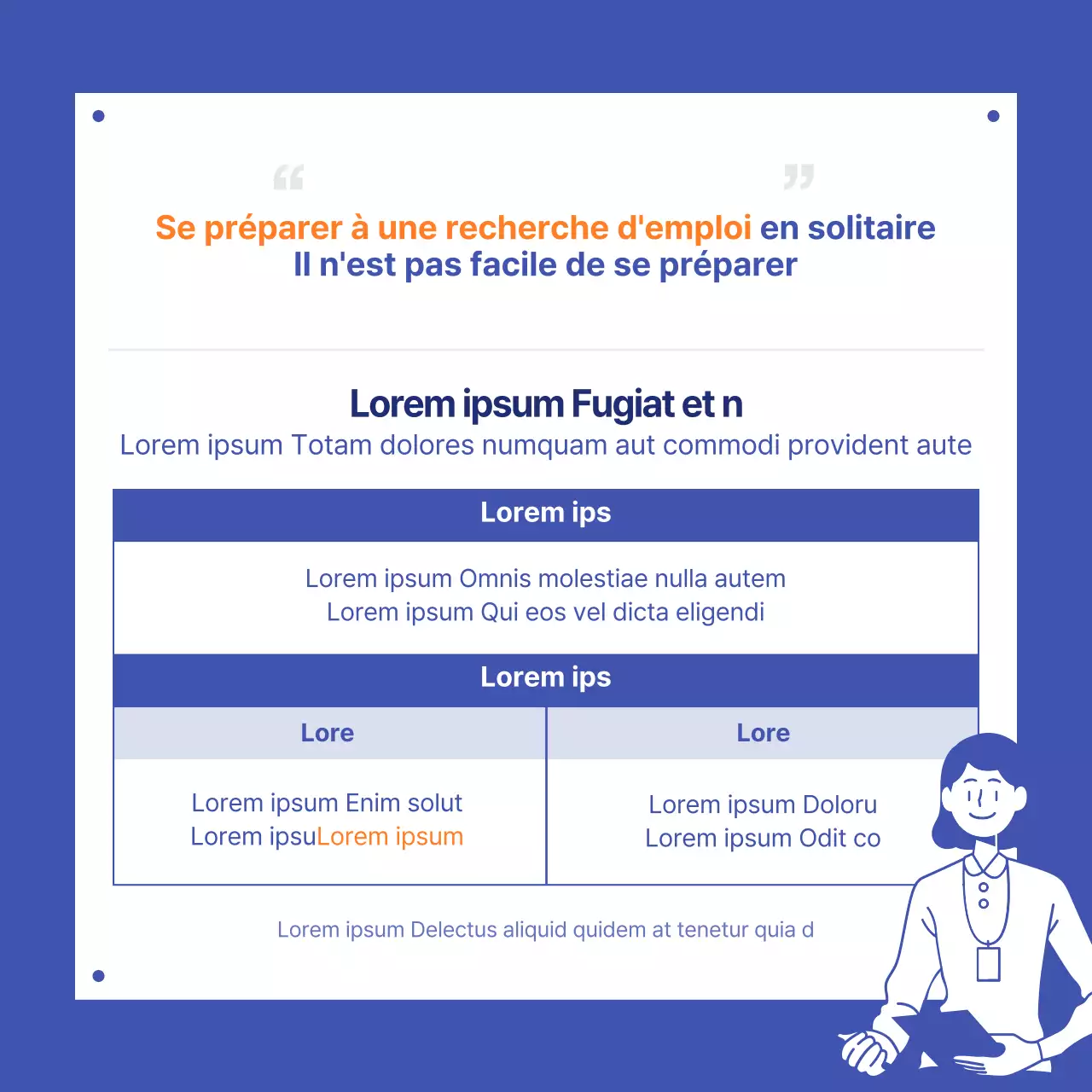 Carte des quatre rois de la politique de la jeunesse bleu et orange news design