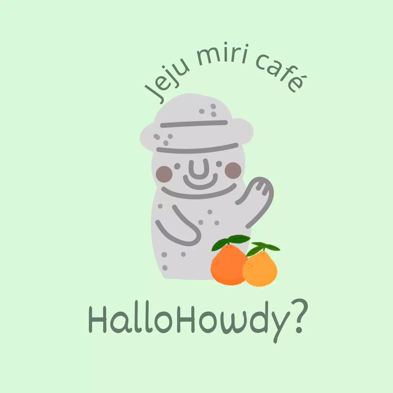 Jeju Cafe Balt, een schattig mintkleurig café met Jeju Island mandarijnen en dolharbangs