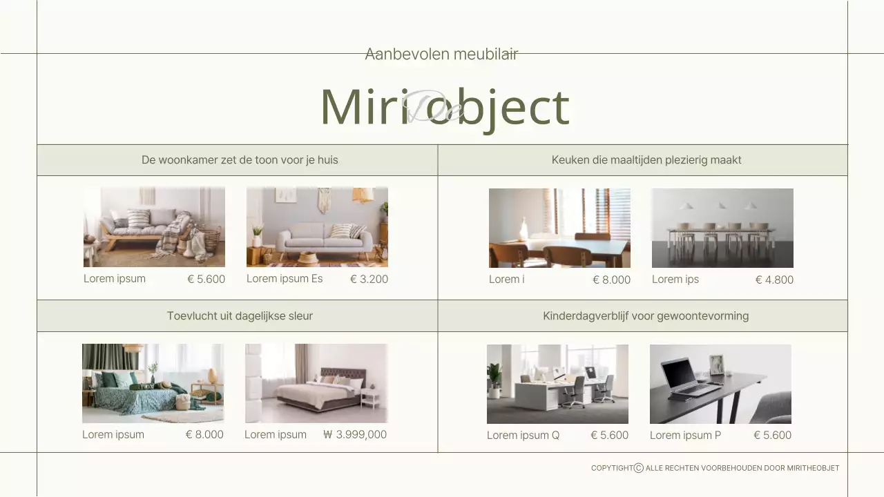 Olijf en wit Miridovje meubelen in olijf en wit Productcatalogus Interieur Meubelen Seizoensproducten